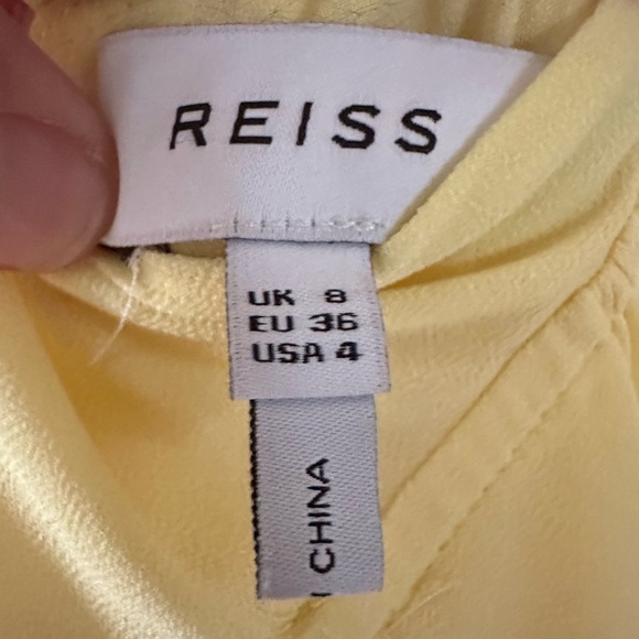 New Reiss Carlotta Yellow Maxi Dress Sz 4 - Picture 7 of 9